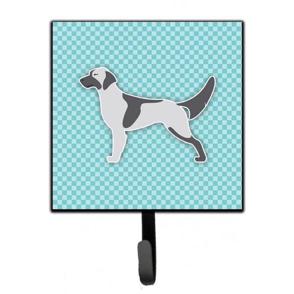 Micasa English Setter Checkerboard Blue Leash or Key Holder - MI221813