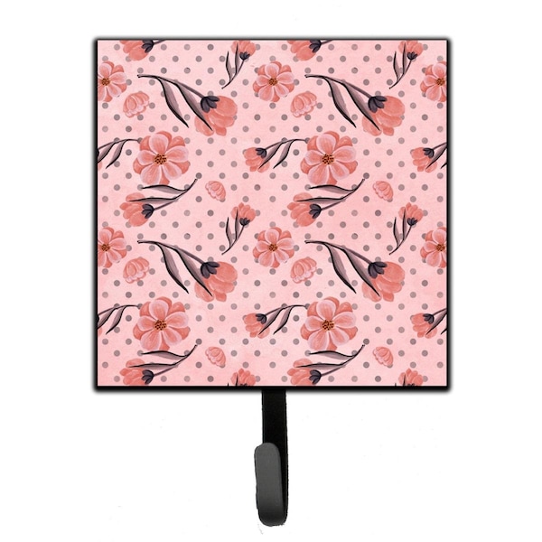 Jensendistributionservices Pink Flowers & Polka Dots Leash or Key Holder, 4.25 x 1 x 7 in. - MI1709965