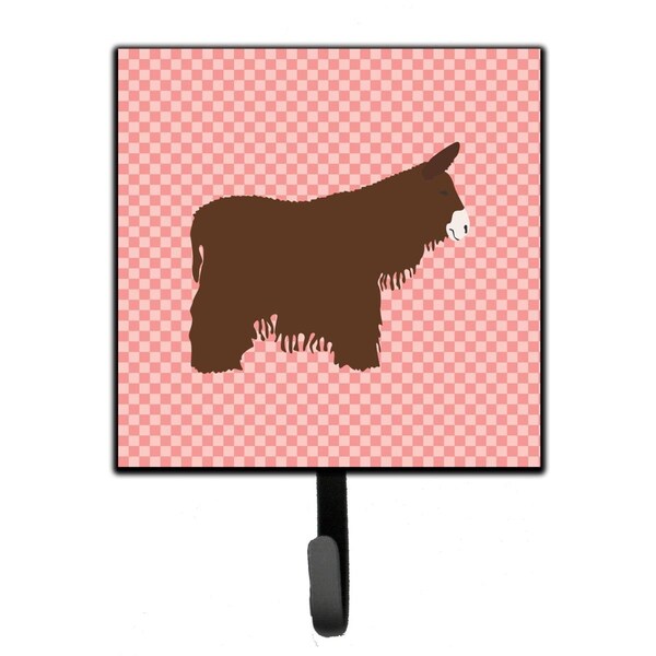 Jensendistributionservices Poitou Poiteuin Donkey Pink Check Leash or Key Holder - MI1711749