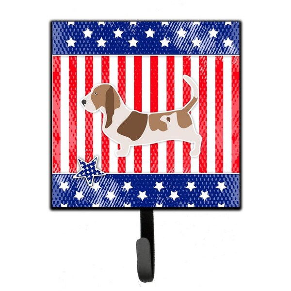 Jensendistributionservices USA Patriotic Basset Hound Leash or Key Holder - MI1707764