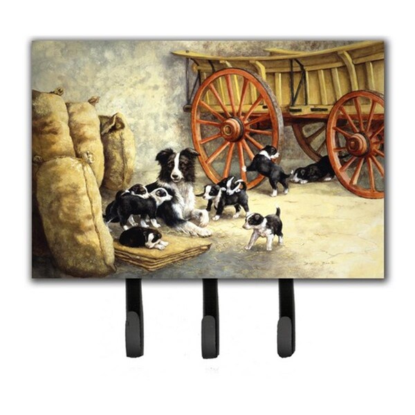 Jensendistributionservices Border Collie Dog Litter Leash or Key Holder - MI1658944