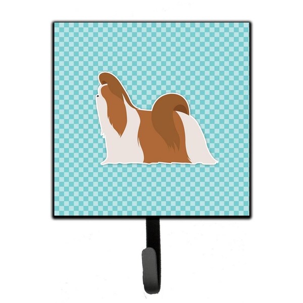 Jensendistributionservices Shih Tzu Checkerboard Blue Leash or Key Holder - MI1657142