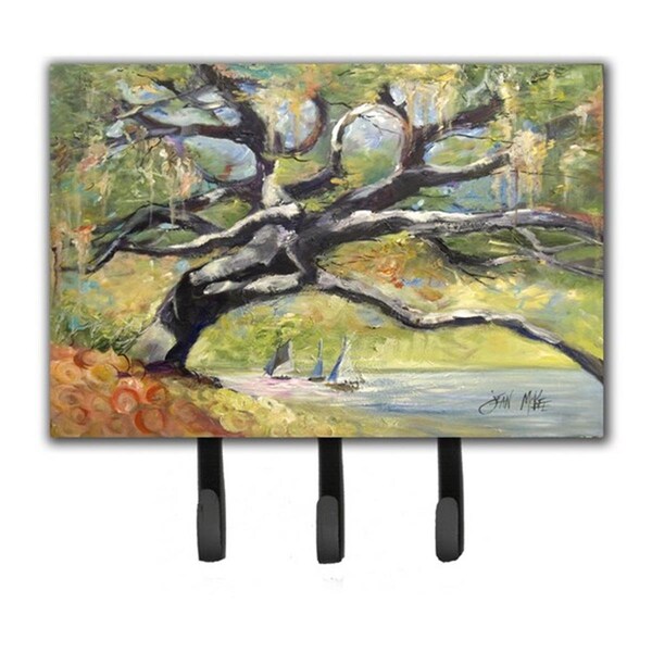Micasa Oak Tree On The Bay With Sailboats Leash & Key Holder - MI250618