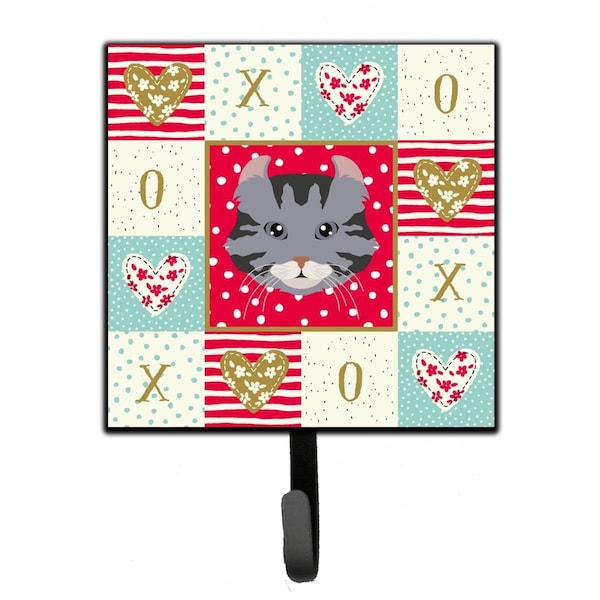 Carolines Treasures 4.25 x 1 x 7 in. American Curl Cat Love Leash or Key Holder - CK5080SH4