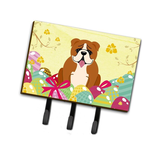 Carolines Treasures Easter Eggs English Bulldog Red White Leash or Key Holder - BB6120TH68