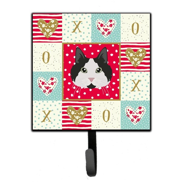 Carolines Treasures 4.25 x 1 x 7 in. Cymric Cat Love Leash or Key Holder - CK5108SH4