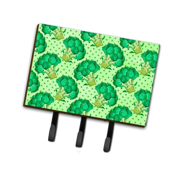 Carolines Treasures Watercolor Broccoli Leash or Key Holder, 6 x 2 x 9 in. - BB7570TH68