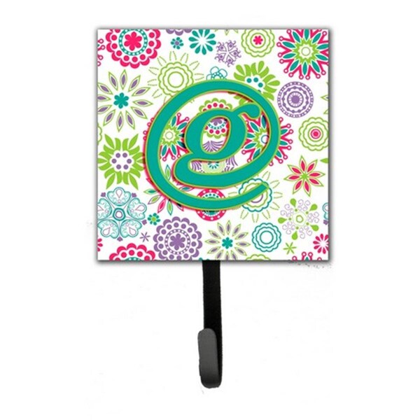 Micasa Letter G Flowers Pink Teal Green Initial Leash & Key Holder - MI730565