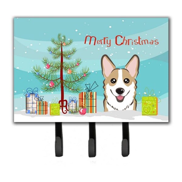 Jensendistributionservices Christmas Tree & Sable Corgi Leash or Key Holder - MI1719506
