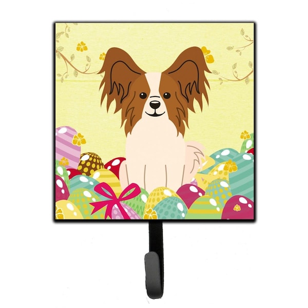 Carolines Treasures Easter Eggs Papillon Red White Leash or Key Holder - BB6078SH4