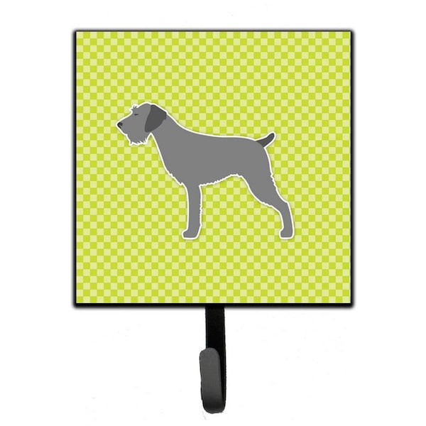 Carolines Treasures German Wirehaired Pointer Checkerboard Green Leash or Key Holder - BB3811SH4