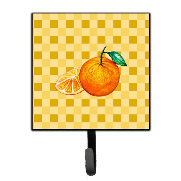 Carolines Treasures Oranges & Slice on Basketweave Leash or Key Holder - BB7239SH4