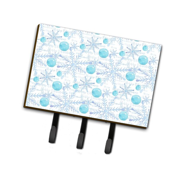 Carolines Treasures Winter Snowflakes on White Leash or Key Holder, 6 x 2 x 9 in. - BB7487TH68