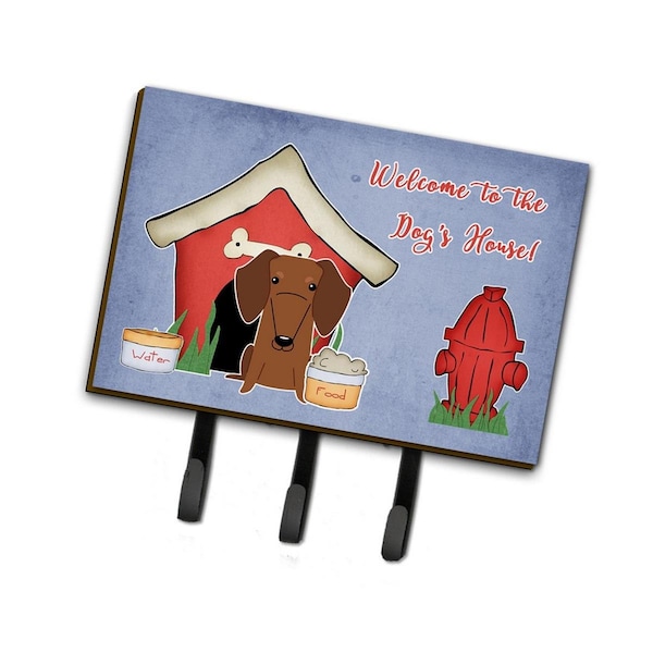 Carolines Treasures Dog House Collection Dachshund Red and Brown Leash or Key Holder - BB2884TH68