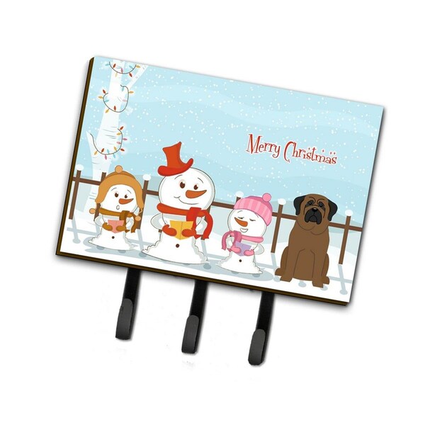 Carolines Treasures Merry Christmas Carolers Bullmastiff Leash or Key Holder - BB2415TH68