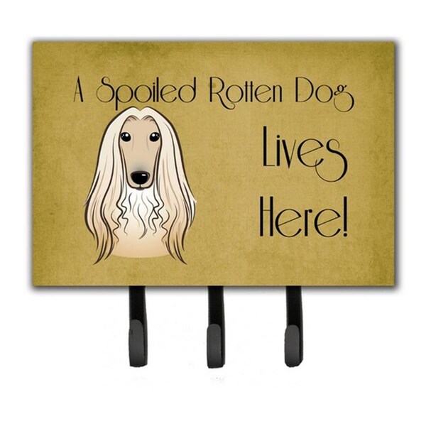 Jensendistributionservices Afghan Hound Spoiled Dog Lives Here Leash & Key Holder - MI2103646