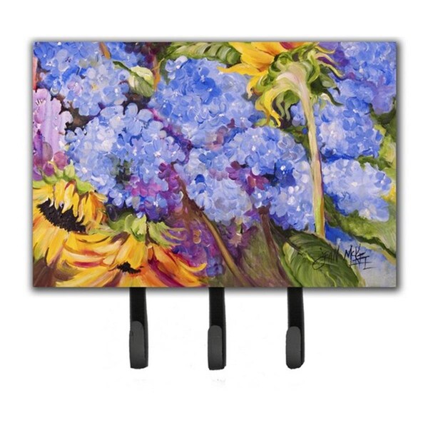 Jensendistributionservices Hydrangeas And Sunflowers Leash & Key Holder - MI1718242