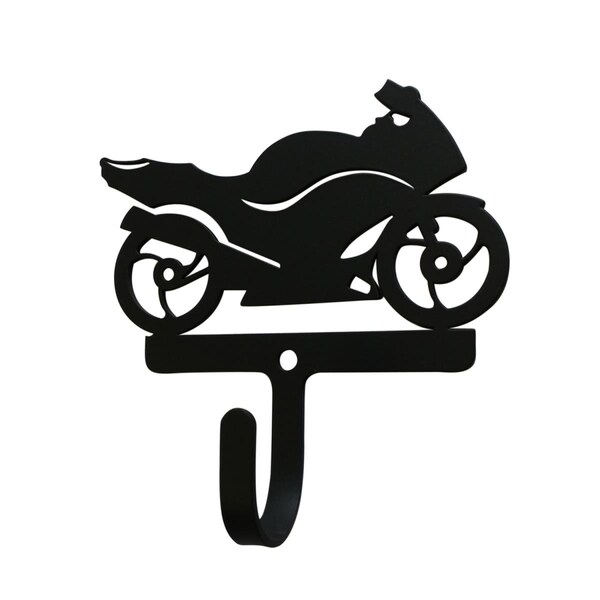 Village Wrought Iron Motorcycle Street Style Wall HookSmall - WH-318-S