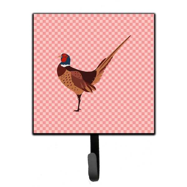 Jensendistributionservices Ring-necked Common Pheasant Pink Check Leash or Key Holder - MI1654254