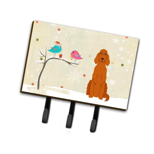 Carolines Treasures Christmas Presents Between Friends Irish Setter Leash or Key Holder - BB2536TH68