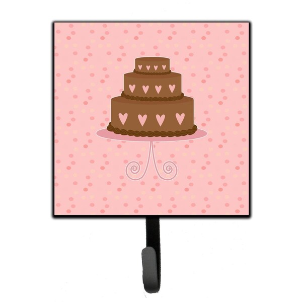 Carolines Treasures Heart Cake 3 Tier Pink Leash or Key Holder - BB7273SH4