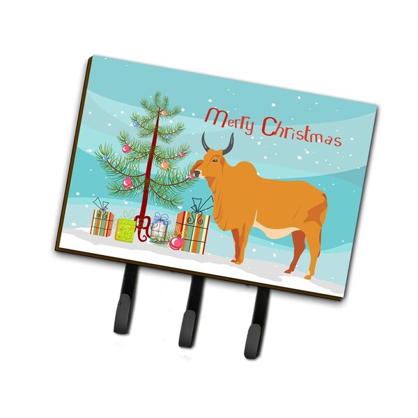 Carolines Treasures Zebu Indicine Cow Christmas Leash or Key Holder - BB9192TH68