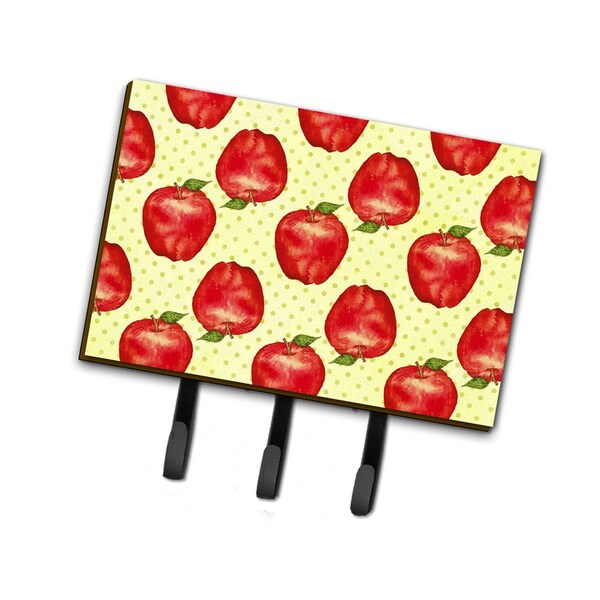Carolines Treasures Watercolor Apples and Polkadots Leash or Key Holder, 6 x 2 x 9 in. - BB7516TH68