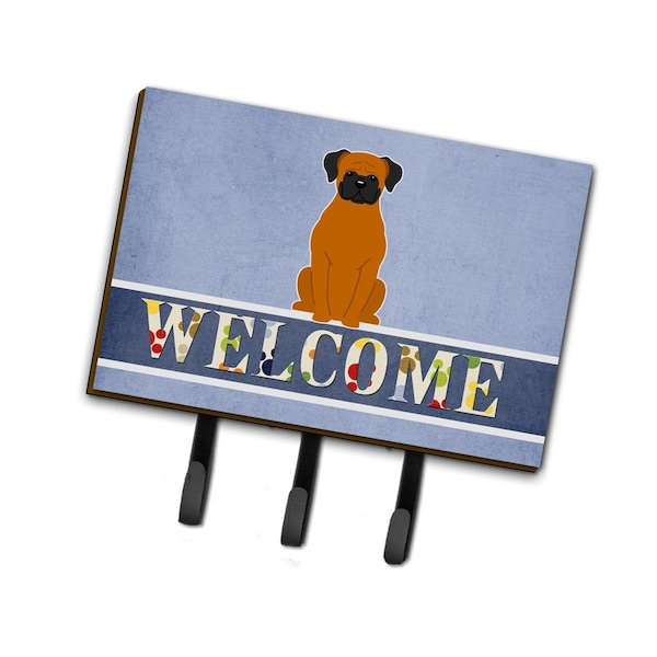 Carolines Treasures Fawn Boxer Welcome Leash or Key Holder - BB5696TH68