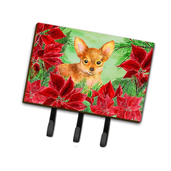 Carolines Treasures Toy Terrier Poinsettas Leash or Key Holder - CK1369TH68