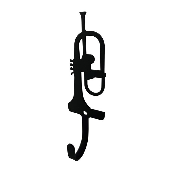 Village Wrought Iron Trumpet Wall Hook - Small - WH-392-S