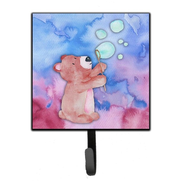 Carolines Treasures Bear & Bubbles Watercolor Leash or Key Holder - BB7347SH4
