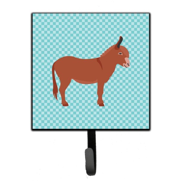 Carolines Treasures Irish Donkey Blue Check Leash or Key Holder - BB8022SH4