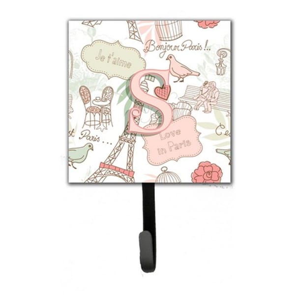 Jensendistributionservices Letter S Love In Paris Pink Leash & Key Holder - MI1659162