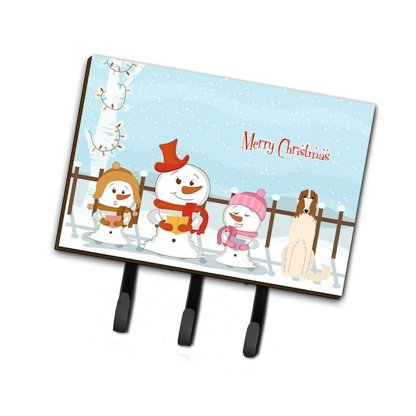 Carolines Treasures Merry Christmas Carolers Borzoi Leash or Key Holder - BB2354TH68