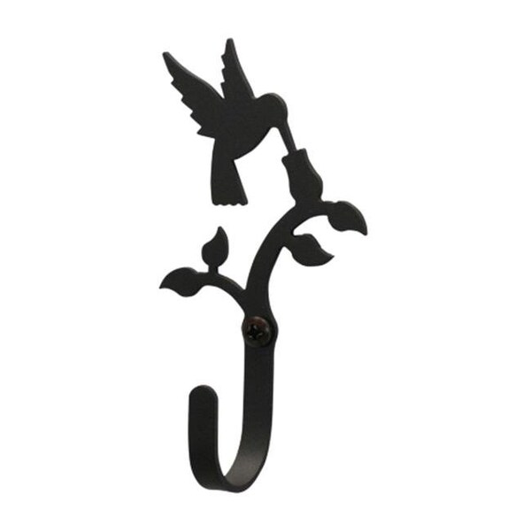 Village Wrought Iron Village Wrought Iron WH-18-S Hummingbird Wall Hook Small - Black - WH-18-S
