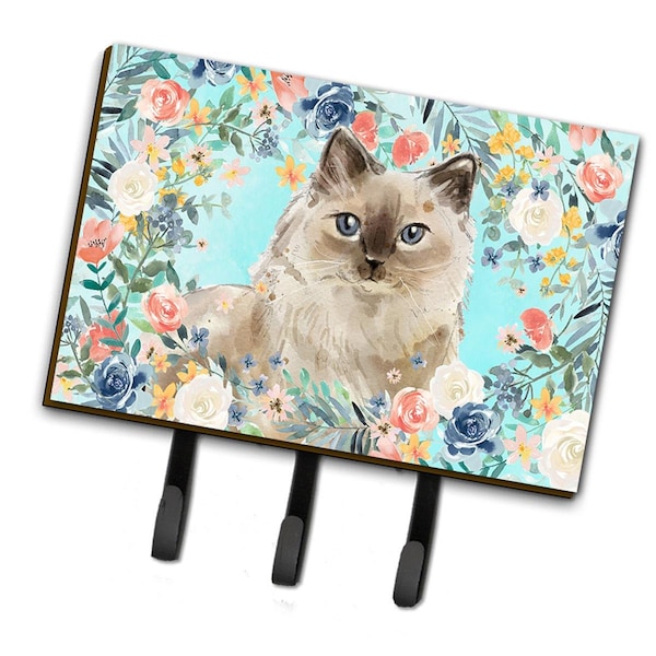 Carolines Treasures Ragdoll Spring Flowers Leash or Key Holder - CK3396TH68