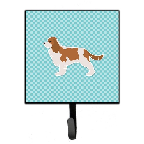 Carolines Treasures Cavalier King Charles Spaniel Checkerboard Blue Leash or Key Holder - BB3749SH4