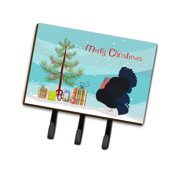 Jensendistributionservices Norfolk Black Turkey Christmas Leash or Key Holder - MI2087393
