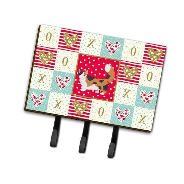 Carolines Treasures 6 x 2 x 9 in. Skookum Cat Love Leash or Key Holder - CK5711TH68