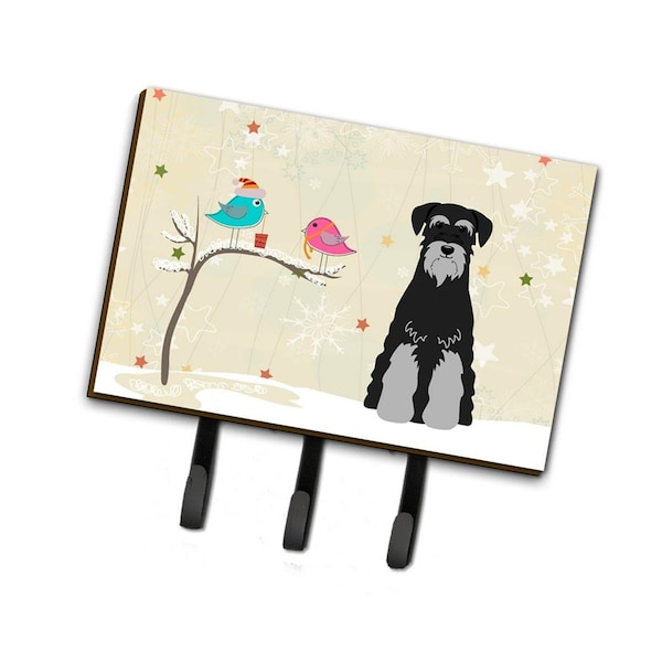 Jensendistributionservices Christmas Presents Between Friends Standard Schnauzer Black & Grey Leash or Key Holder - MI1708678