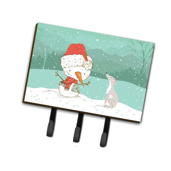 Jensendistributionservices Italian Greyhound Snowman Christmas Leash or Key Holder - MI1721299
