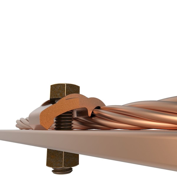 Conector a tierra Burndy, calibre 4 AWG, 1.5 pulgadas - GBM26