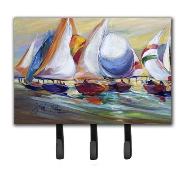 Carolines Treasures Carolines Treasures JMK1040TH68 Sailboat Race In Dauphin Island Leash & Key Holder - JMK1040TH68