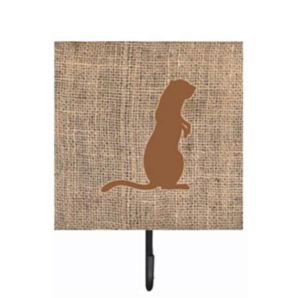 Carolines Treasures Meerkat Burlap and Brown Leash Or Key Holder - BB1118-BL-BN-SH4