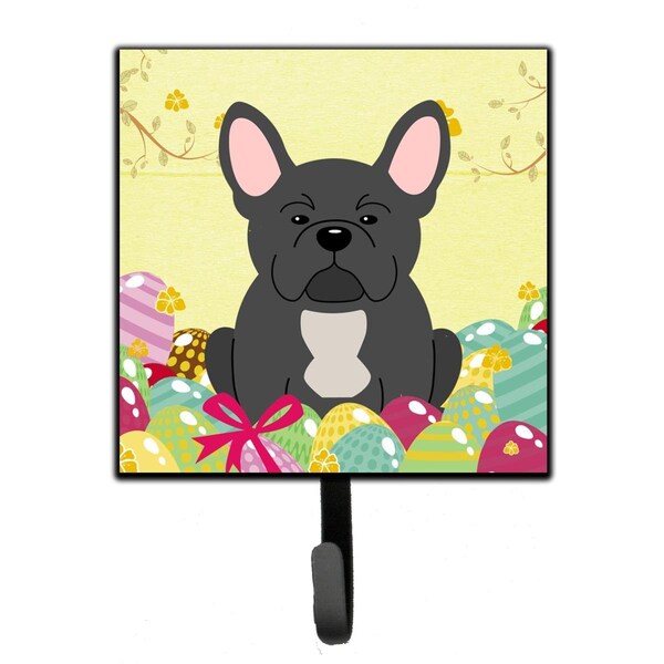 Carolines Treasures Easter Eggs French Bulldog Black Leash or Key Holder - BB6014SH4