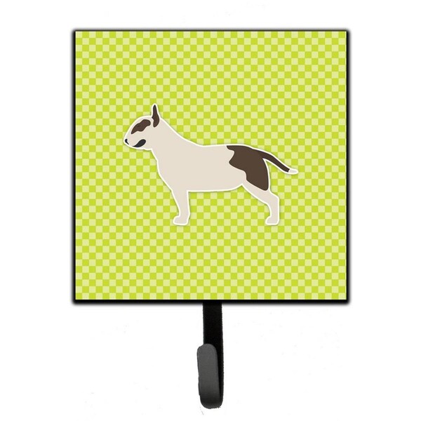 Micasa Bull Terrier Checkerboard Green Leash or Key Holder - MI224856