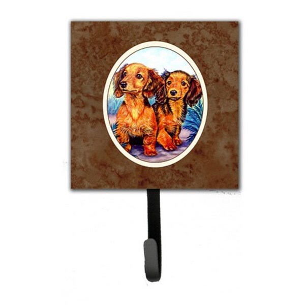 Jensendistributionservices Long Hair Red Dachshund Two Peas Leash or Key Holder - MI223518