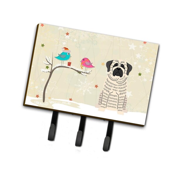 Jensendistributionservices Christmas Presents Between Friends Mastiff Brindle White Leash or Key Holder - MI1705013