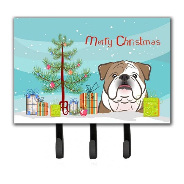 Jensendistributionservices Christmas Tree & English Bulldog Leash or Key Holder - MI1719502