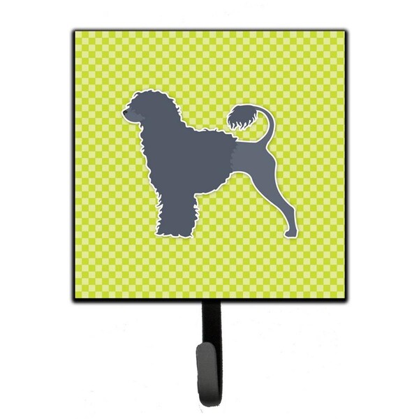 Jensendistributionservices Portuguese Water Dog Checkerboard Green Leash or Key Holder - MI1711114